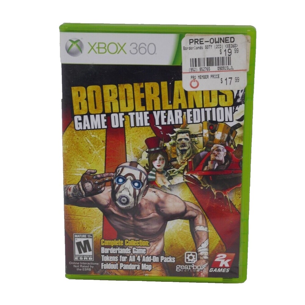Borderlands -- Game of the Year Edition (Microsoft Xbox 360, 2010) COMPLETE